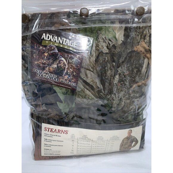 Stearns Camo Rainsuit Unisex Sizing Pants And LS Hooded Jacket Large NIB - Picture 1 of 14